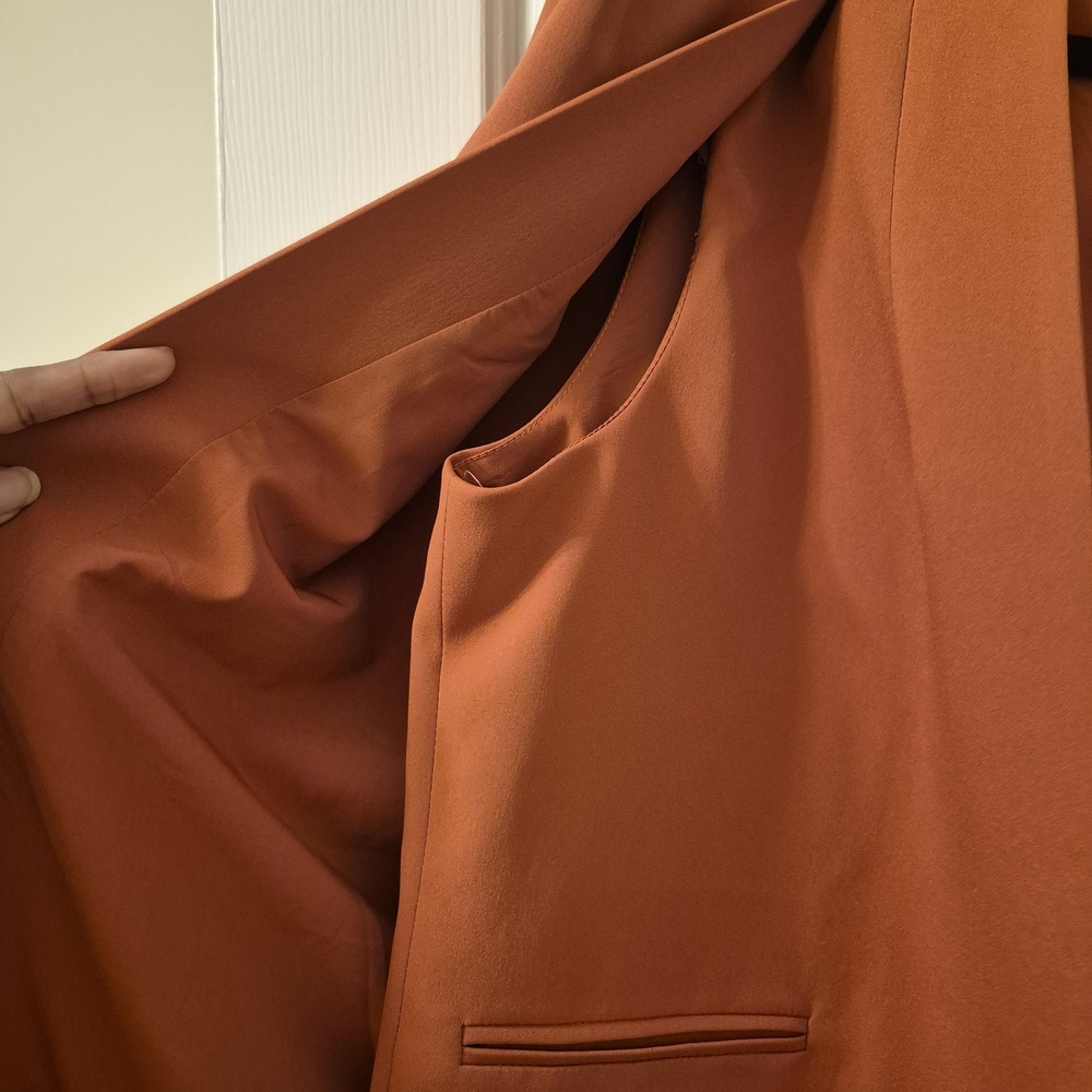 Lavish Alice Women's Orange Cape Blazer - Picture 2 of 7
